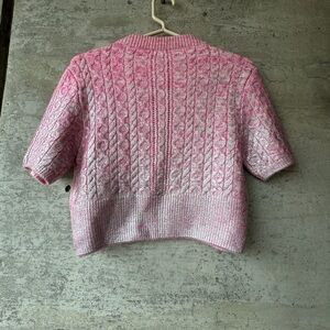 ZARA NWT PINK METALLIC SWEATER SIZE MED